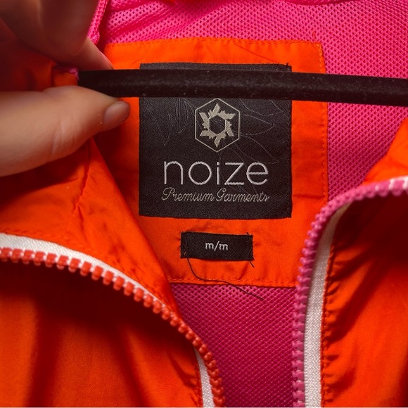 Noize Women's bright orange Spring summer transitional wind breaker jacket in M - Picture 5 of 7